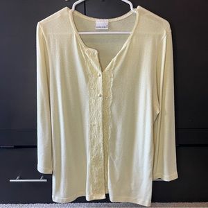Yellow Lace Cardigan/Sweater